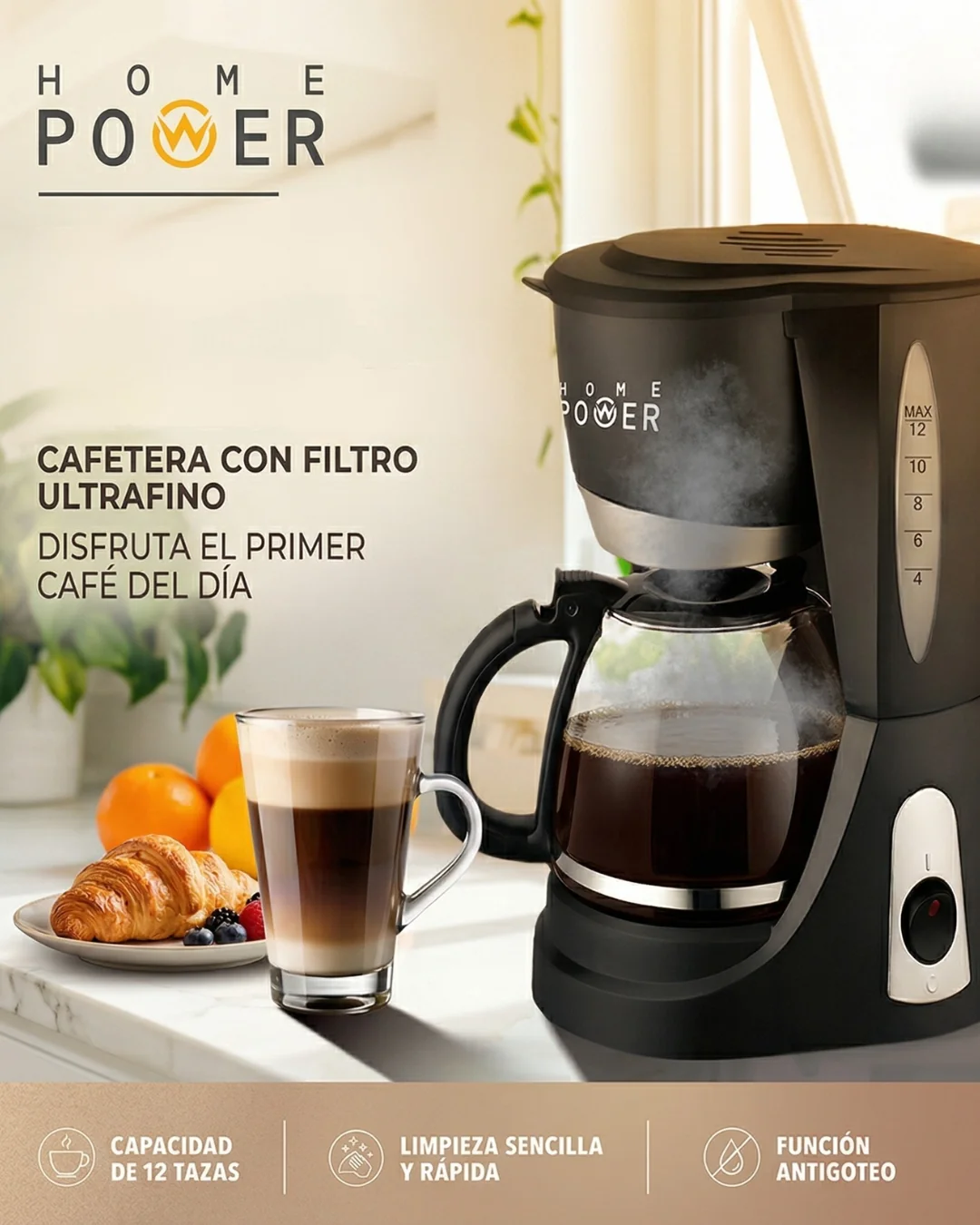 Cafetera 6 Tazas WJ-9001